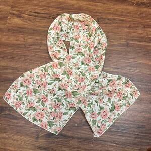 Floral Scarf Wrap Semi Sheer Cottagecore Cabincore Shabby Chic Romantic